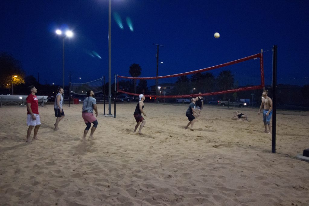 Volleyball courts around campus provide different pleasures for DSU students