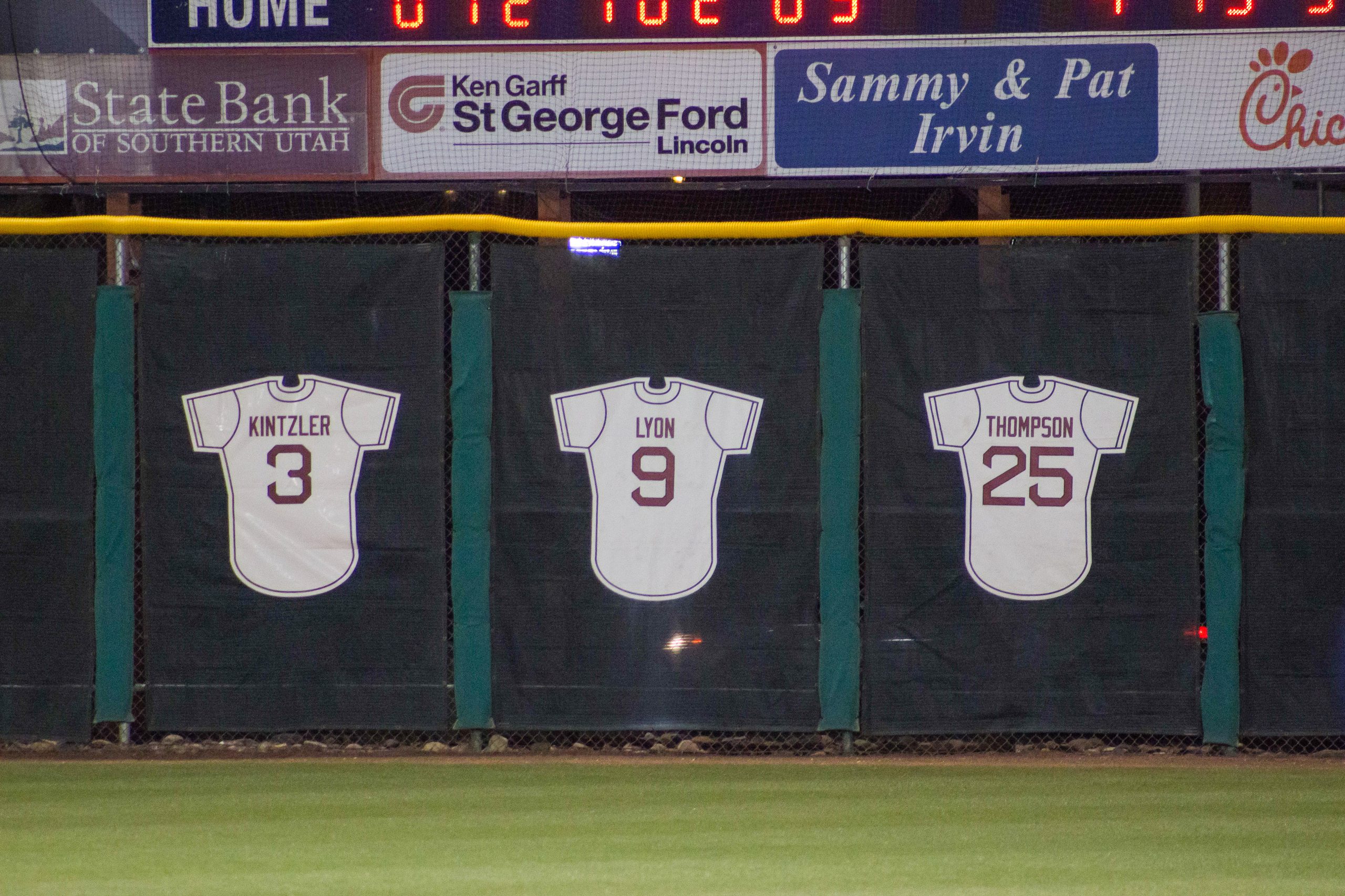Former DSU baseball players honored with retired jerseys